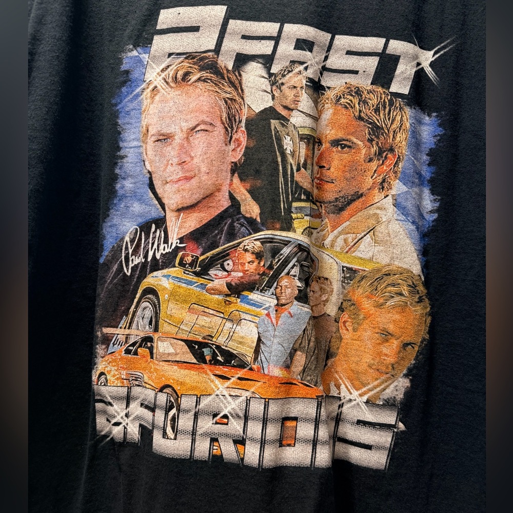Amazon Black Fast and Furious brain O’Conner/paul walker Graphic Tee - Picture 2 of 3